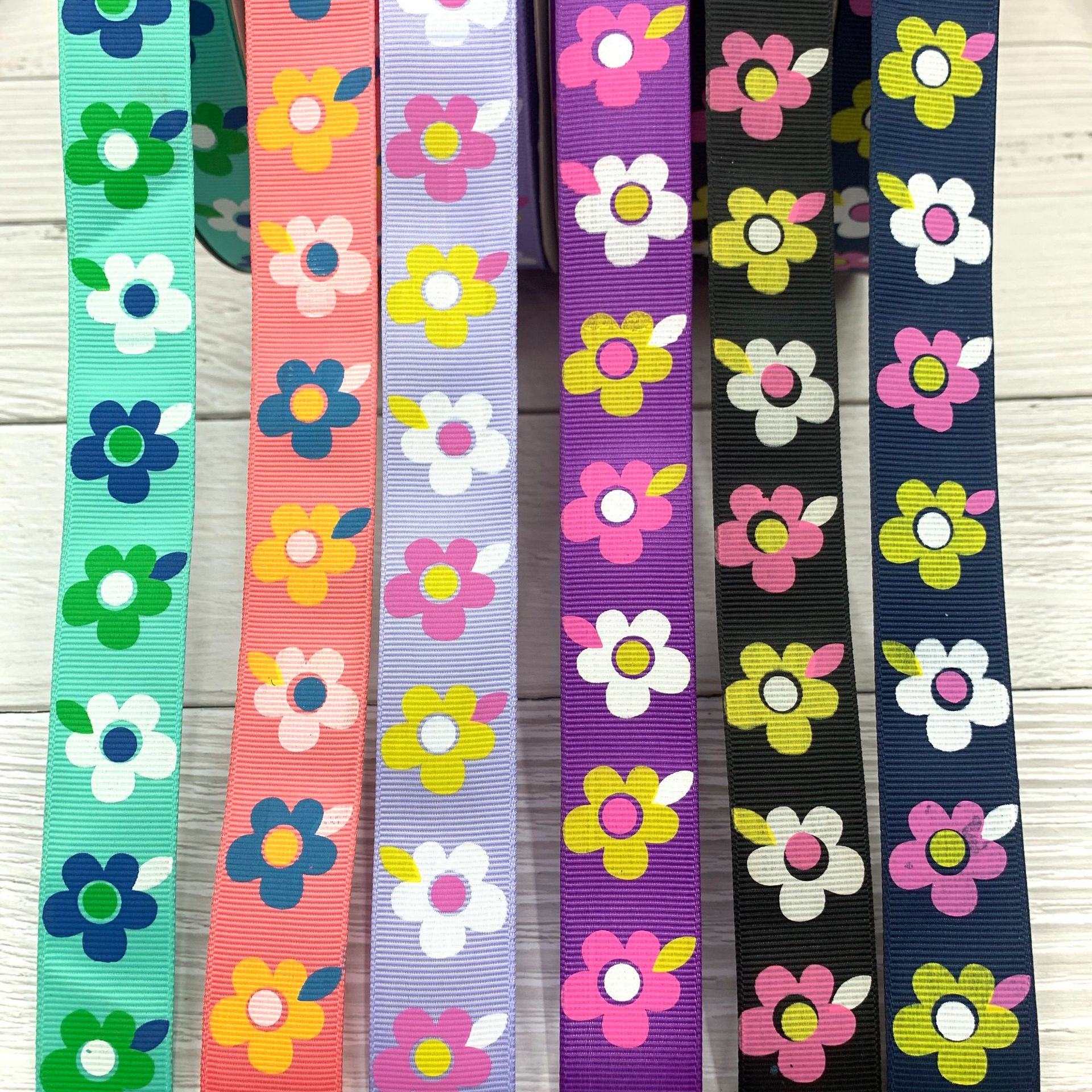 新款彩色罗纹带礼盒包装装饰织带花店包装波点丝带彩带厂家批发