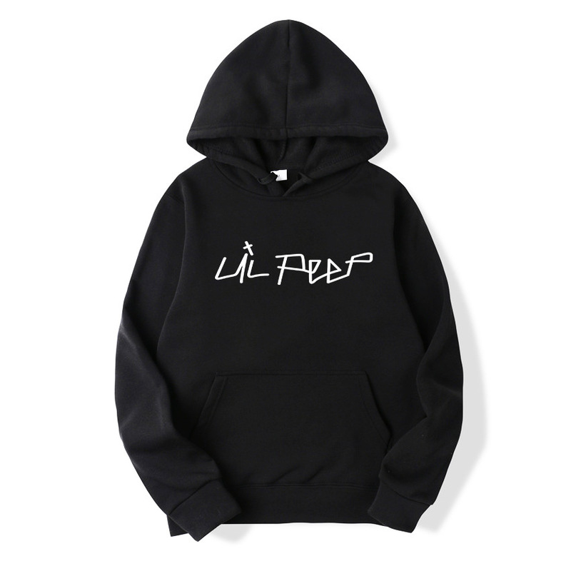 New Lil Peep Sweatshirt Cross-Border Men's Fashion European and American Trending Fashion Men's Fleece Hooded Sweatshirt New Lil Peep Sweatshirt Cross-Border Men's Fashion European and American Trending Fashion Men's Fleece Hooded Sweatshirt