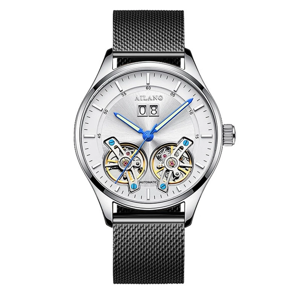 Al-8825 Silver Shell White Milan Band
