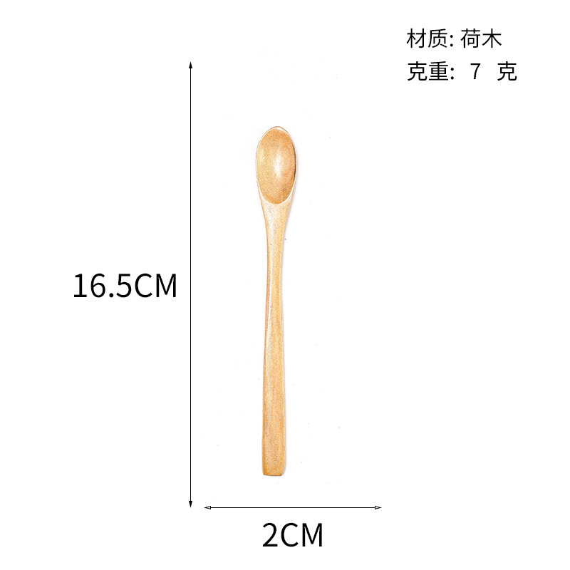 Nanmu Lotus Cuchara de madera pequeña de estilo japonés creativo Cuchara de miel Cuchara de licuadora de leche de café Cuchara de mango largo pequeña para el hogar al por mayor