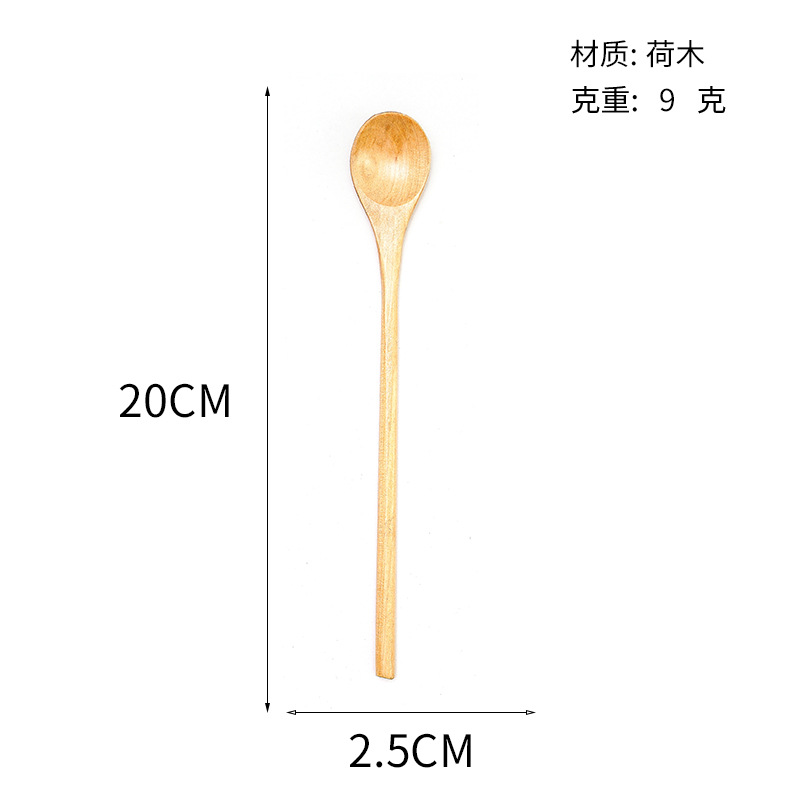Nanmu Lotus Cuchara de madera pequeña de estilo japonés creativo Cuchara de miel Cuchara de licuadora de leche de café Cuchara de mango largo pequeña para el hogar al por mayor