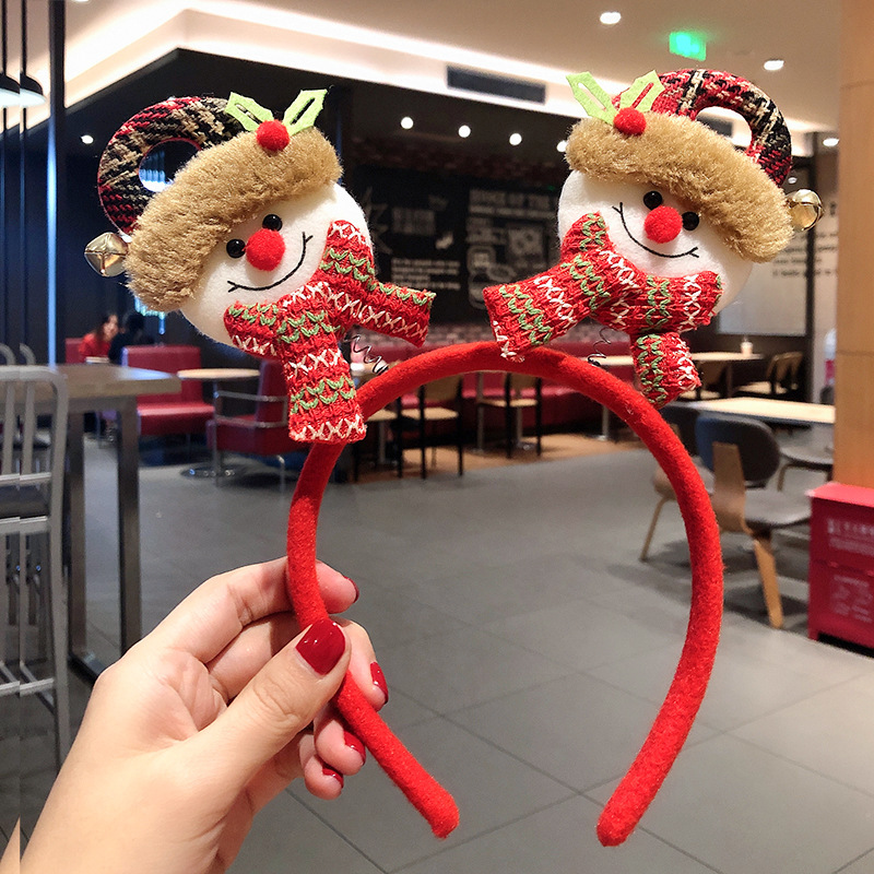 クリスマスの赤いスパンコール鹿の角のカチューシャ|undefined