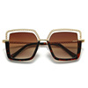 Fashionable metal trend sunglasses, universal glasses solar-powered, city style, European style