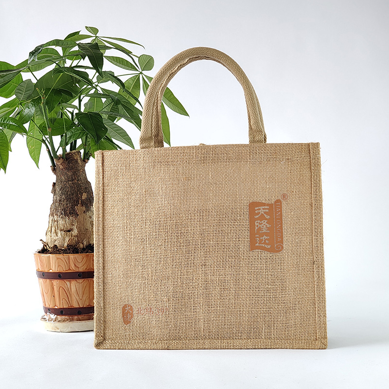 厂家批发手提麻布袋 天然粗黄麻广告布袋 环保购物手提袋定制LOGO