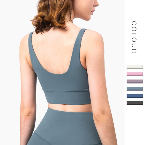 Cross-border carefully selected new push-up sports bra with breast pads, shock-absorbing yoga top, breast-reducing underwear for women