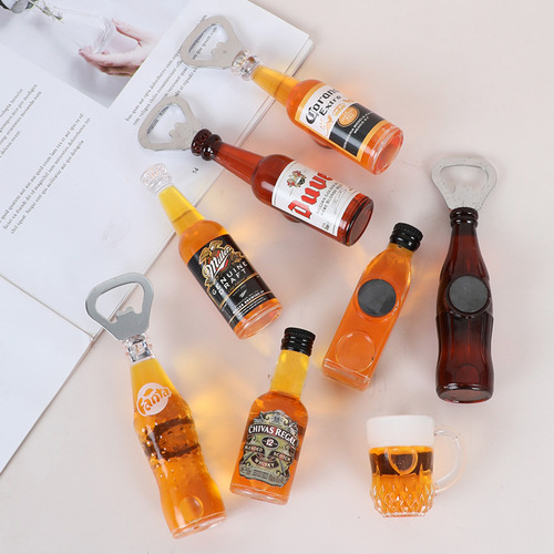 Beer bottle opener same style refrigerator sticker home multi-functional creative opener bar restaurant bottle opener