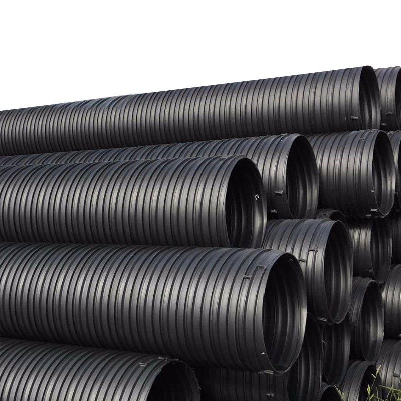 江苏徐州HDPE塑钢缠绕管埋地管大口径排污管排水管材厂家供货