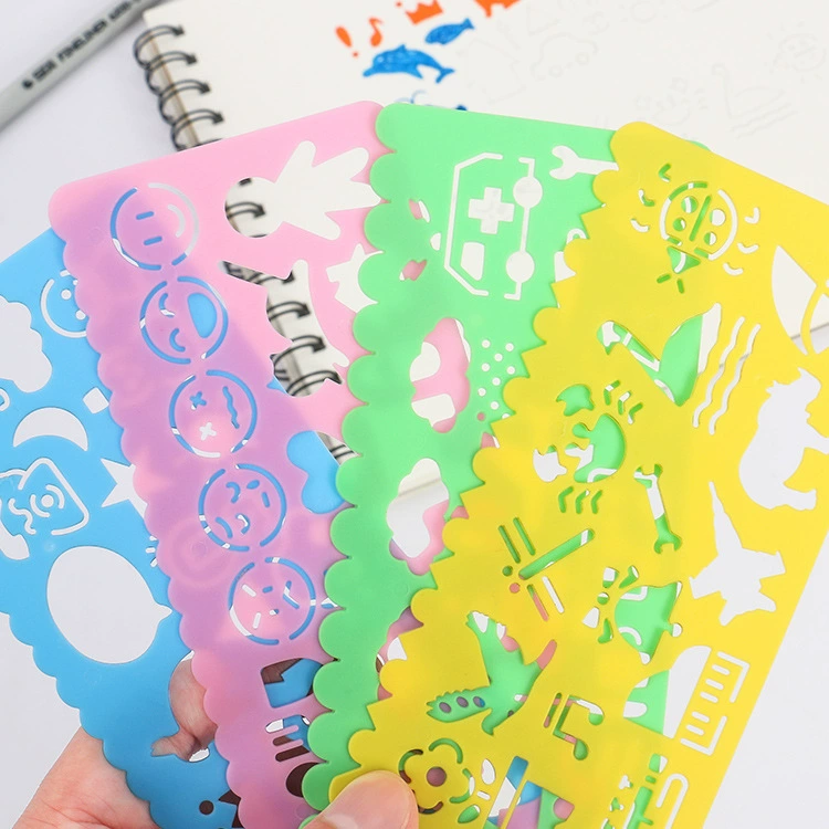 Мультфильм DIY ручной работы шаблон для рисования Классический 4 цвета четыре картины Шаблон Линейка рисунок линейка шаблон для рисования