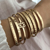 Accessory, metal set, golden bracelet, European style