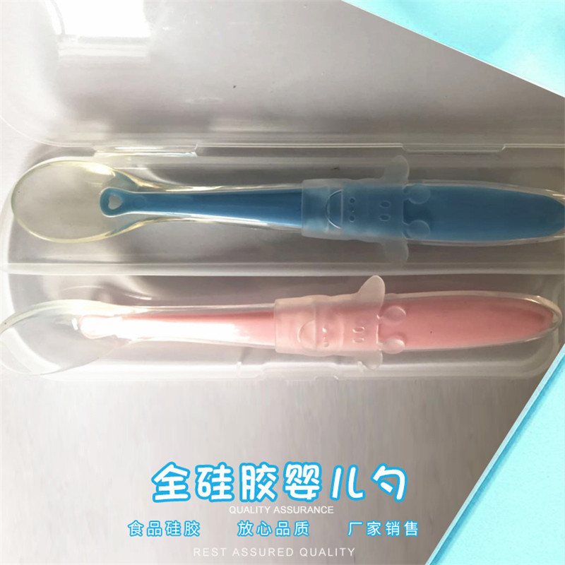Baby Silicone Soft Spoon Feeding Tableware Baby Spoon Kidsren's Training Spoon Full Silicone Safety Soft Spoon Set