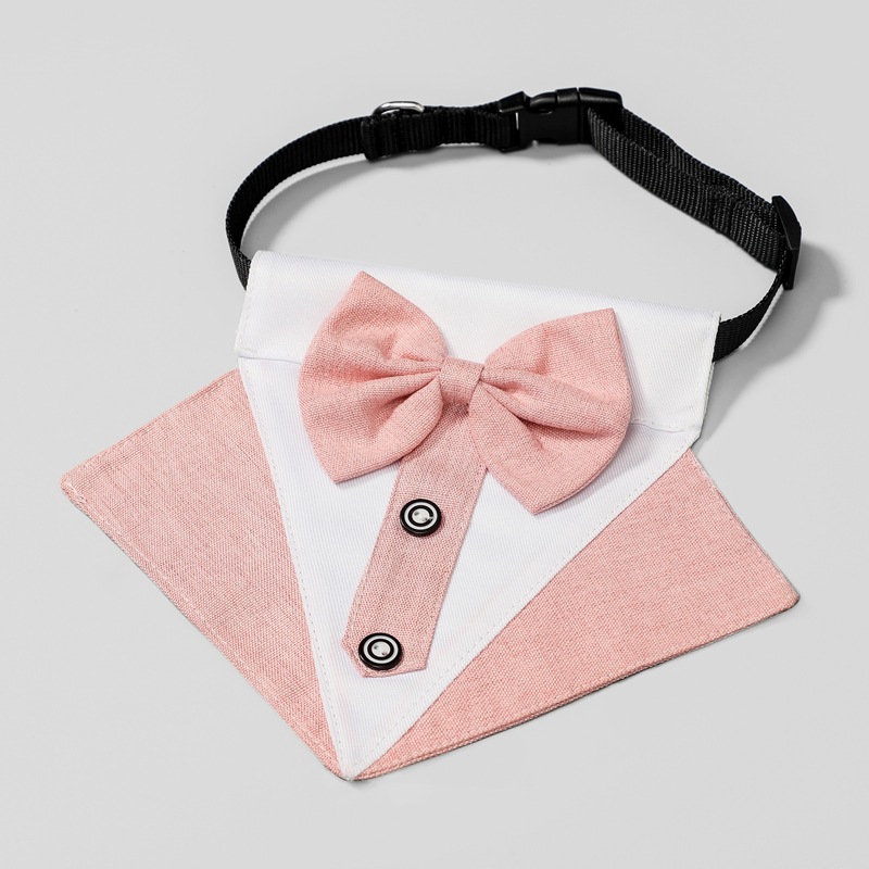 Fabricante en stock transfronteriza nueva Toalla de saliva para mascotas collar de mascotas perro traje de boda ropa para mascotas Toalla de triángulo