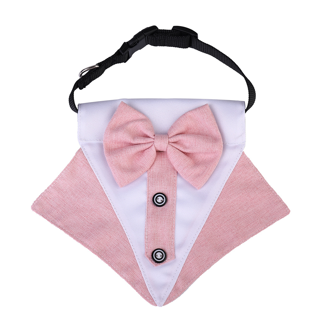 Fabricante en stock transfronteriza nueva Toalla de saliva para mascotas collar de mascotas perro traje de boda ropa para mascotas Toalla de triángulo