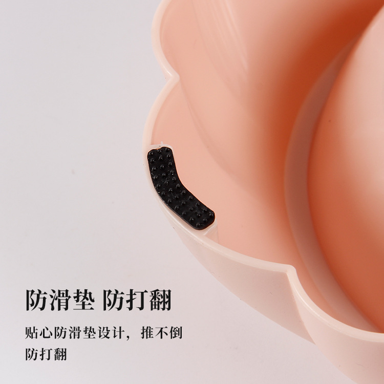 Transfronterizo nuevo animal para mascotas tazón de acero inoxidable solo tazón de perro antideslizante gato suministros de alimentación de plástico único tazón de una sola pieza entrega