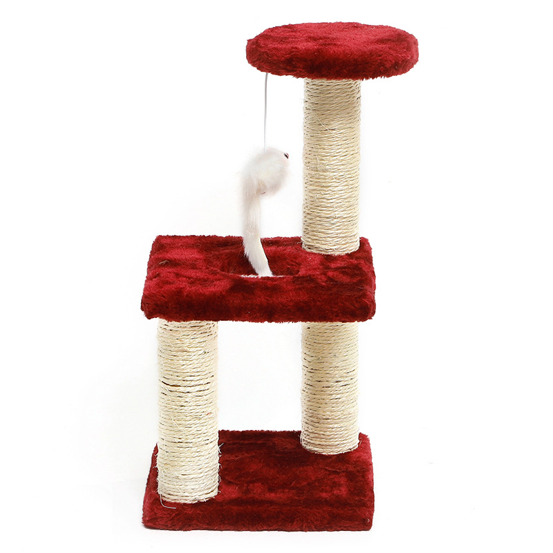 Venta directa de fábrica, marco de escalada para gatos, columna de agarre para gatos de sisal de tres capas, garra de molienda para gatos pequeños y medianos, tabla de agarre para gatos, juguete al por mayor