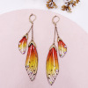 Long crystal earings, fresh earrings, gradient