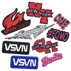 Fabric Patchwork Embroidery DIY Patch Pants Black Fashion Fabric Patch Patch Badge Size Repair Denim Hole Clothes Fabric Patch