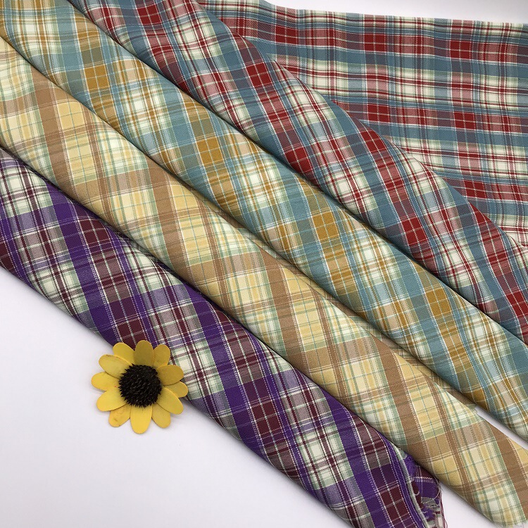 New wholesale TR stretch Plaid spring and summer fashion men's and women's suit coat children's dress cheongsam skirt fabric