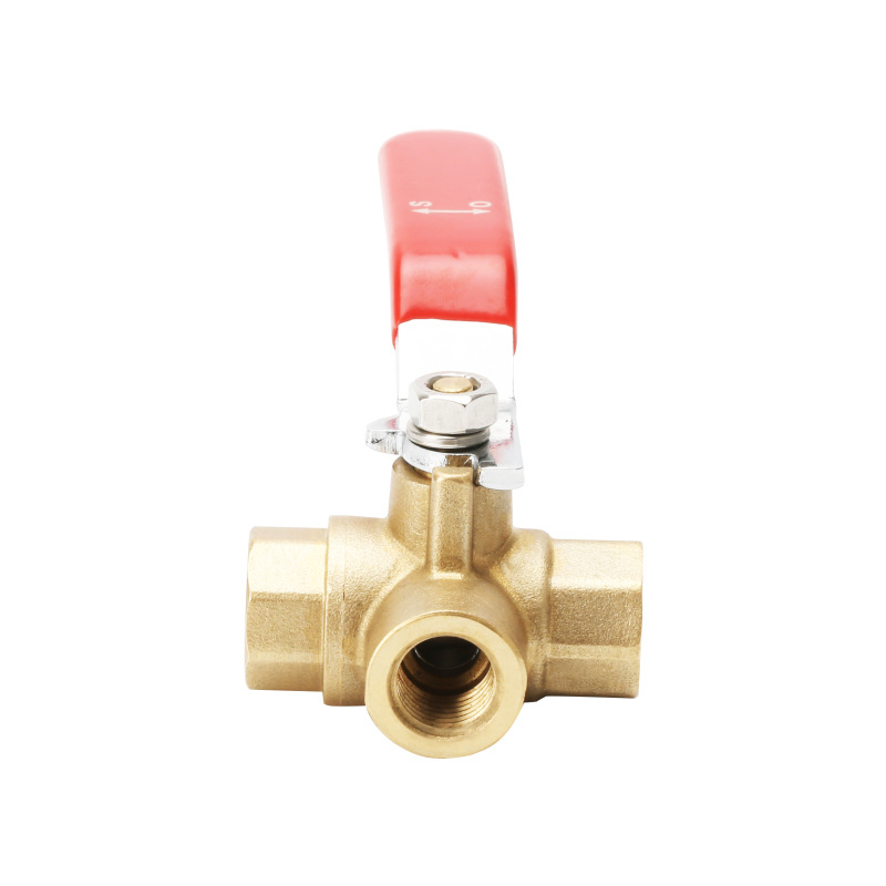 厂家直销黄铜T型三通球阀 、水管、天燃气、暖气接头 DN8 1/4"