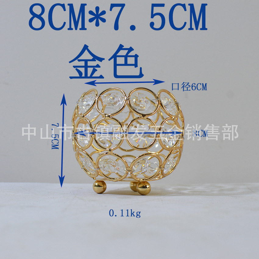 Candelabro europeo Hollow Crystal candelabro bar decoración sal piedra pantalla de mesa Europea fabricante de la decoración del Candelabro en stock