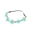 Fresh headband solar-powered with pigtail, hair accessory, boho style, flowered