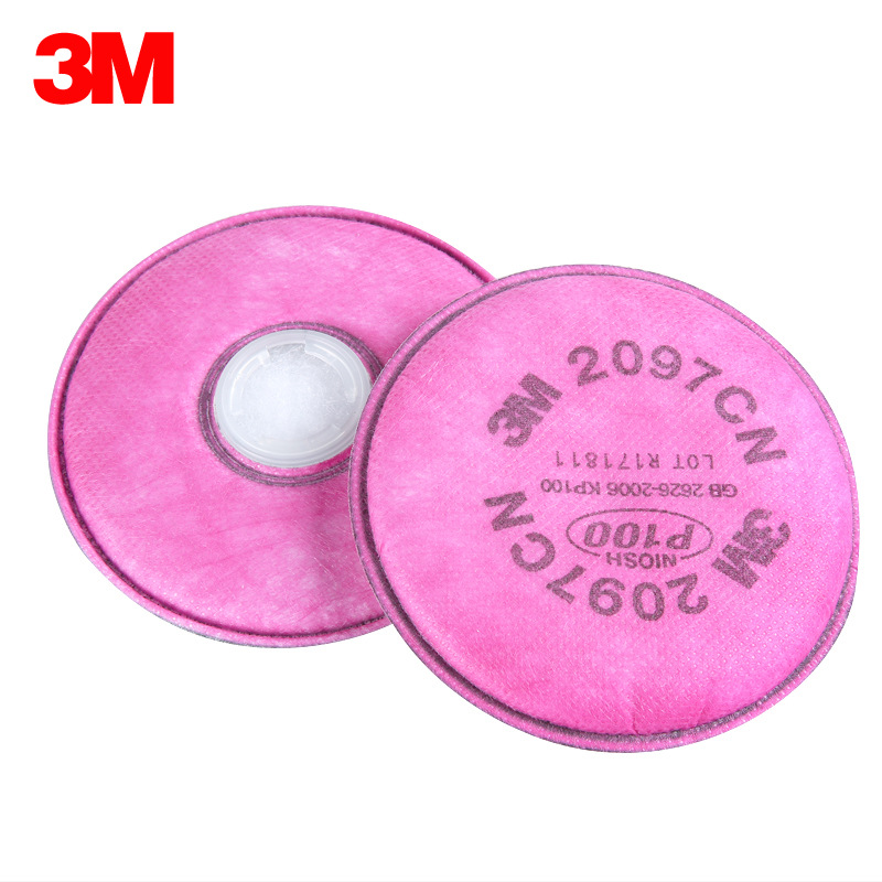 3M 2097 P100有机蒸气异味颗粒物滤棉防电焊烟油烟尾气滤棉