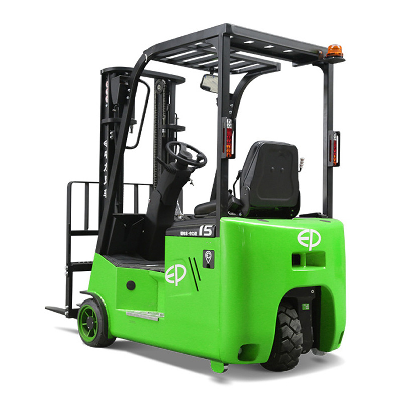 Capacidad de 1,5 toneladas de carretilla elevadora eléctrica de tres puntos de apoyo elevación de carga y descarga de baterías de litio conductor de balance de carga pesada