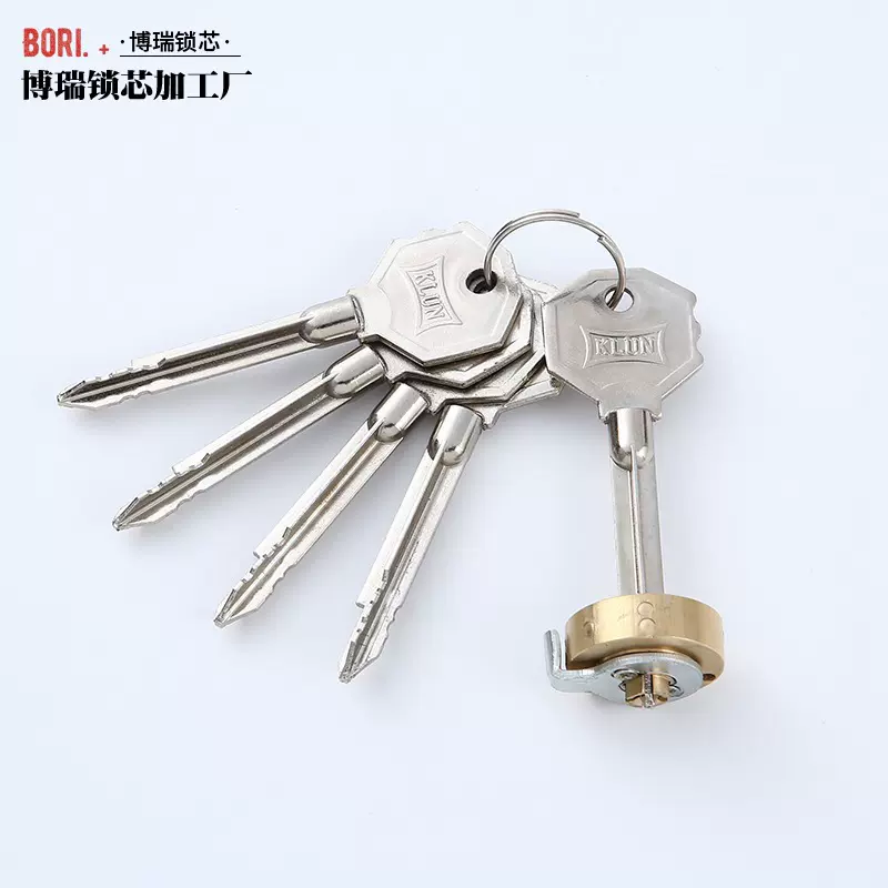 批发十字铜材锁芯 箱柜锁具配件 防盗门执手锁芯 长期生产供应