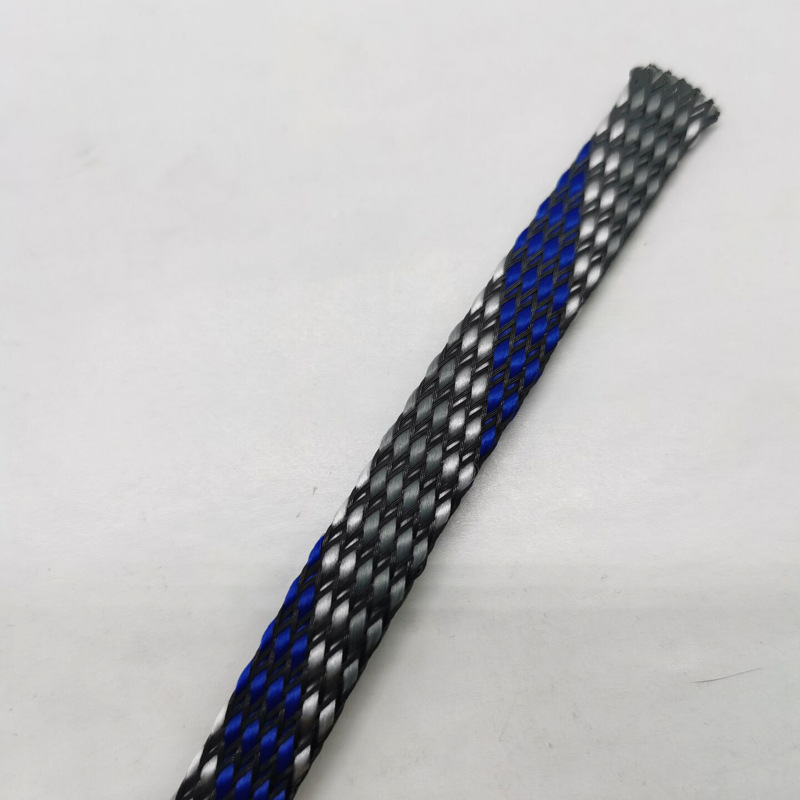供应彩色PET编织网管伸缩网管蛇皮网花色网管尼龙网管扩充网套