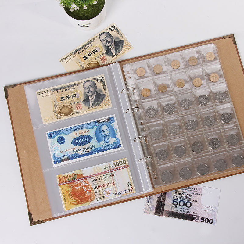Suministro directo de fábrica libro de colección de dinero de papel de gran capacidad RMB clip de protección de monedas moneda conmemorativa colección de monedas libro al por mayor