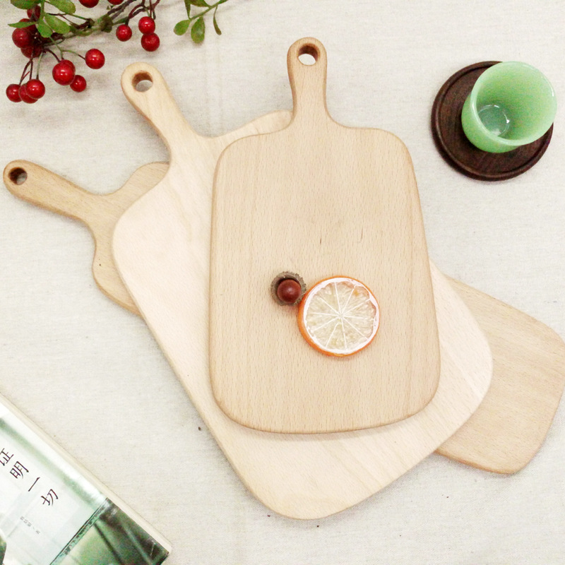 Tablero de cortar de haya japonés Tablero de cortar de madera maciza para hornear de cocina Tablero de cortar de madera maciza Tablero de cortar de madera
