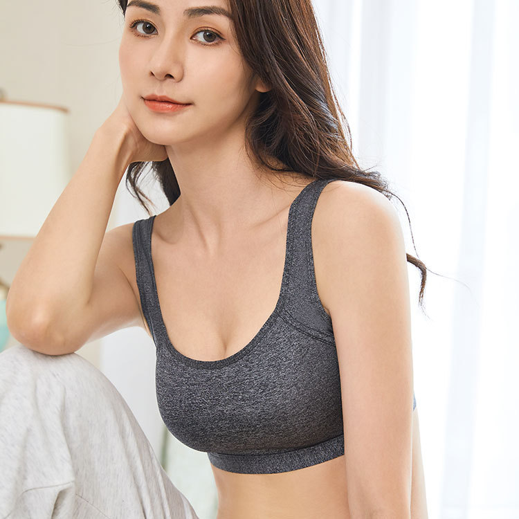 Comfortable non-rimless bra running yoga sleep sports underwear smooth thin cup sport bra