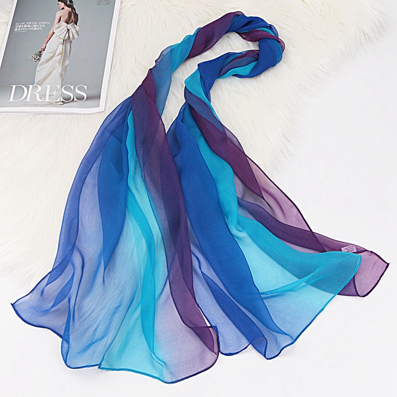 Body etiquette Gradient Silk Scarf Female Training Performance…