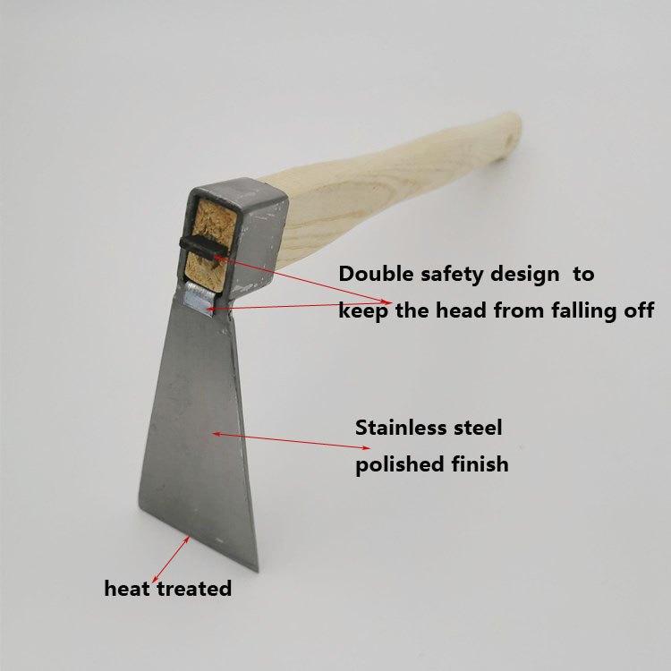 木柄不锈钢精抛拔型锄 片手八巾点锄 除草淬火小锄头花锹园艺工具