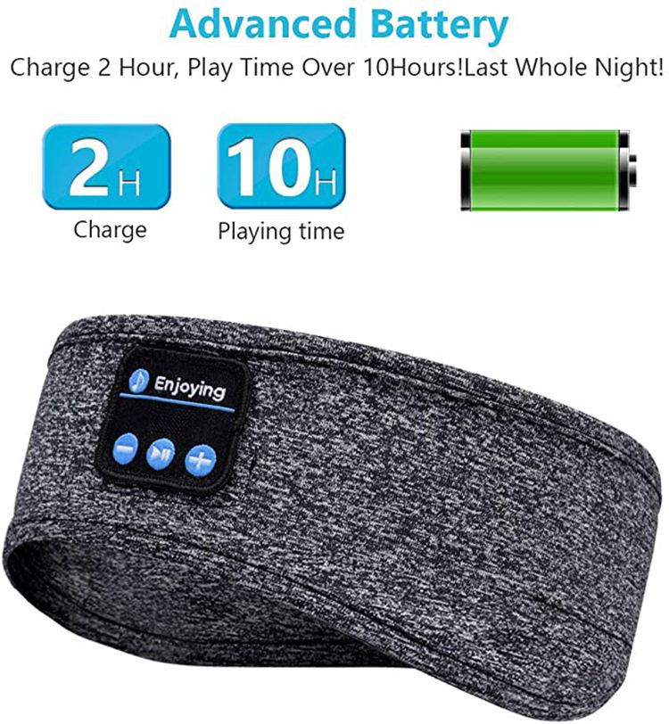 Bluetooth Sports Headband With Built-in Sleep Mask For Sleeping_voghion.com