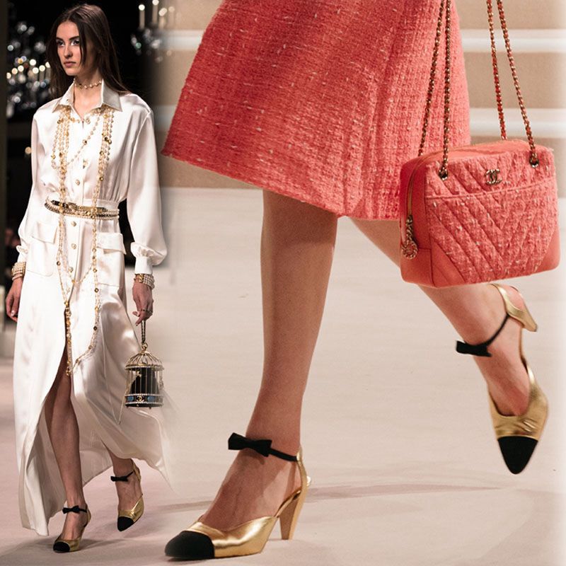 Chanel Style Classic New Pointed Bow Color-block Sheepskin Elegant Sandals Outwear Shallow High Heel Banquet Shoes Chanel Style Classic New Pointed Bow Color-block Sheepskin Elegant Sandals Outwear Shallow High Heel Banquet Shoes