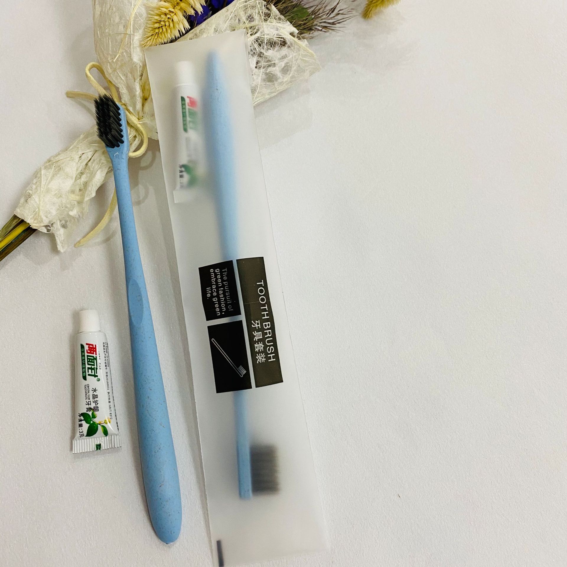 Disposable toothpaste for hotel, toothbrush, soft set, wholesale