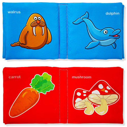 lakarose new baby cognitive cloth book traditional english bilingual cloth book baby early education book set