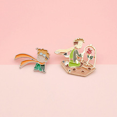 小王子胸針周邊動漫徽章可愛卡通別針飾品滴油防走光扣合金披肩扣