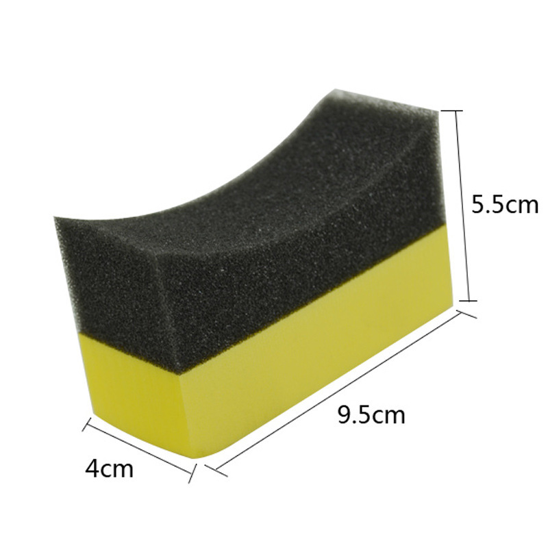 Car Tire Brush, Corner Sponge, Wipe Clean, Remove Residual Gap and Wax Crumb Sponge, Multi-Functional Waxing Cleaning Tool