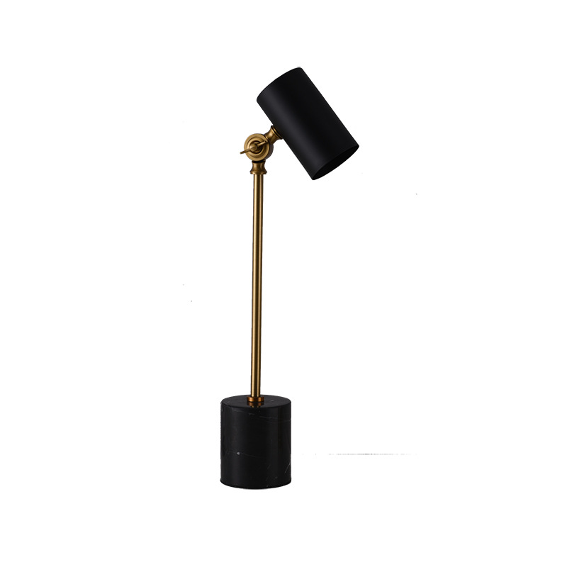 Lámpara de Mesa LED de Diseño Europeo, Estilo Simple, de Mármol, Estilo Lujoso Dorado, Popular en Internet, para Comercio Exterior