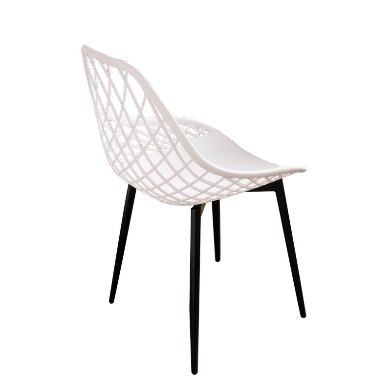 Silla Eames de malla plástica, silla minimalista nórdica, mesa y silla huecas para exteriores, silla con respaldo apilable, estilo nórdico sencillo.