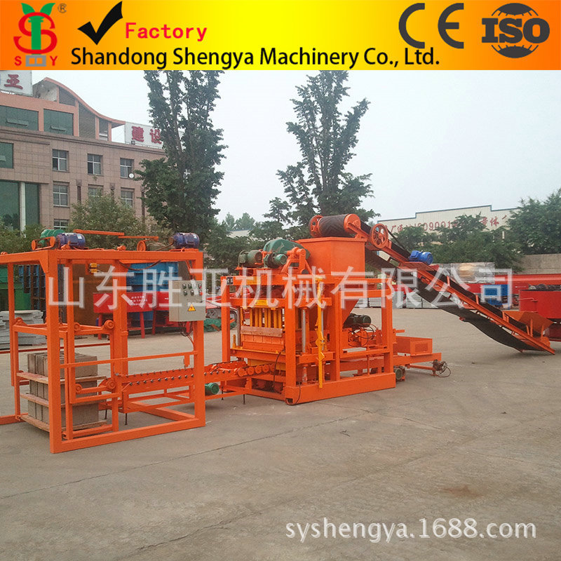 胜亚牌 出口畅销型砖机 QTJ4-26C 小型半自动砖机生产线空心砖机