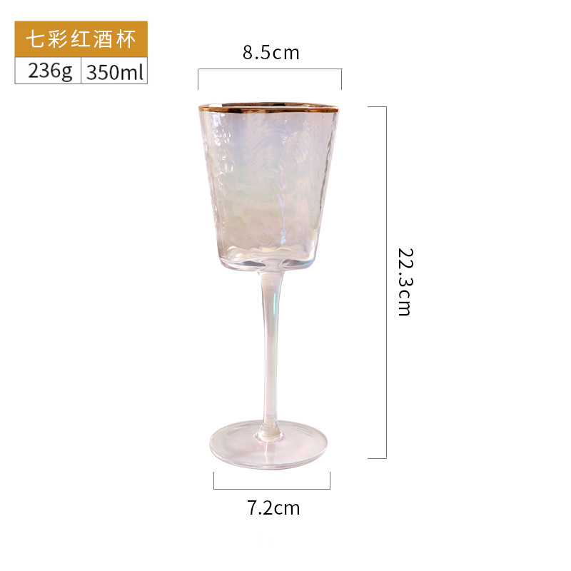 Martillo creativo malla de oro Borde de cristal pequeño vidrio champán vidrio de estilo europeo Copa copa de vino