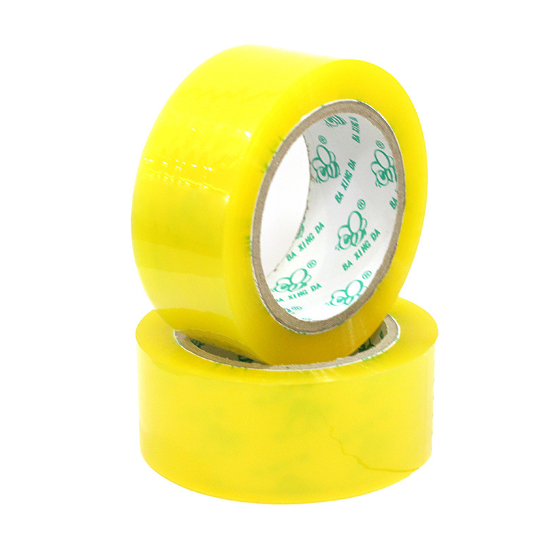 Cinta de embalaje transparente, cinta de flejado logística en rollo grande, cinta de advertencia amarilla