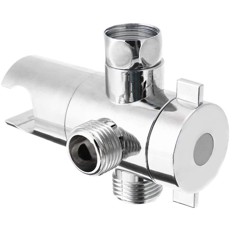 Cross-border shower water diversion valve bathroom three-way water diversion shower head diverter with socket adapter switching valve