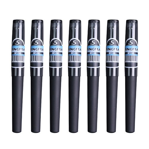 Pocket pen, ballpoint pen, portable, short rod, carbon black, short black pen, 0.5mm mini signature pen