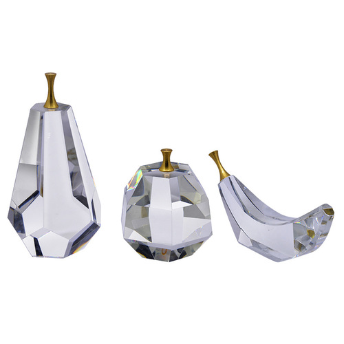 Modern simple light luxury fruit crystal creative ornaments sales center model room living room bedroom soft decorations