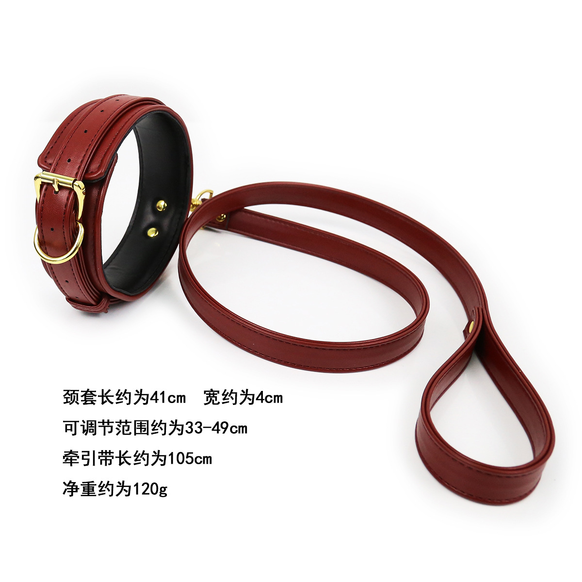 Juguetes sexuales SM para hombre y mujer, cadena de tracción de cuero, correa para perro, collar, banda para el cuello, anillo para el cuello, productos sexuales