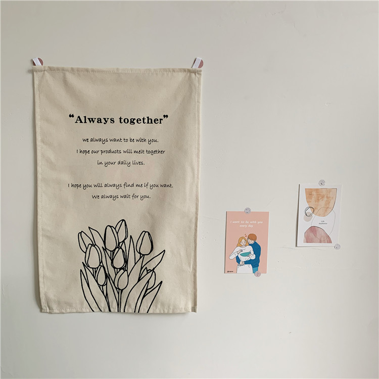 ins Korean style Tulip hanging cloth simple chic napkin background cloth