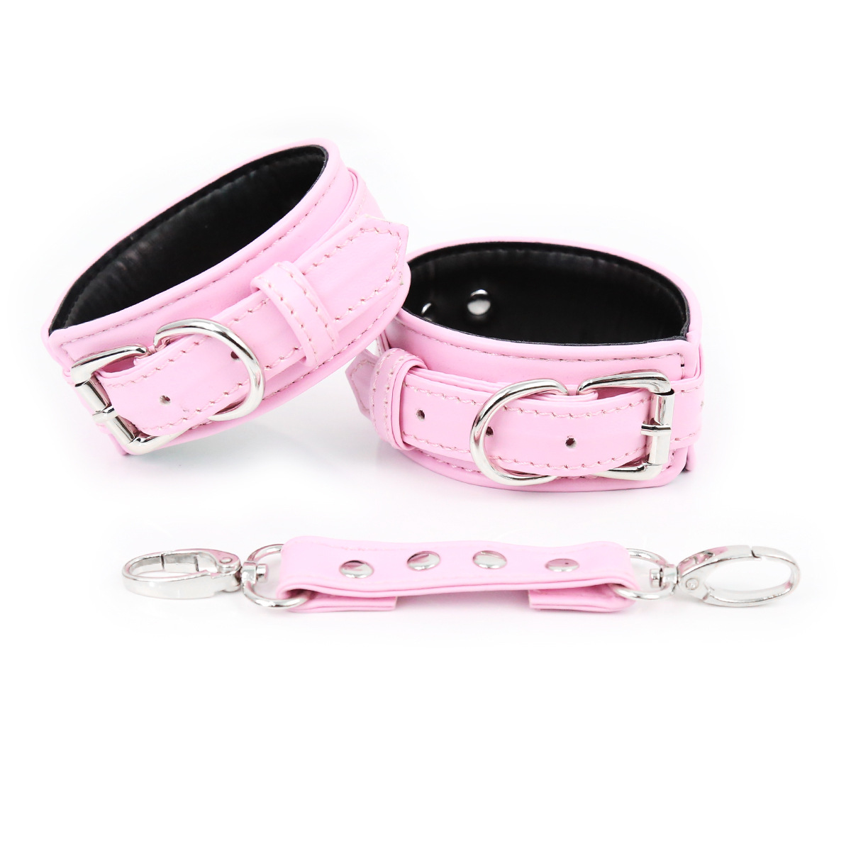 Productos sexuales para parejas, esposas de cuero para manos y pies, esposas de doble capa de esponja de PU, ataduras para manos y pies, juguetes alternativos. image 14